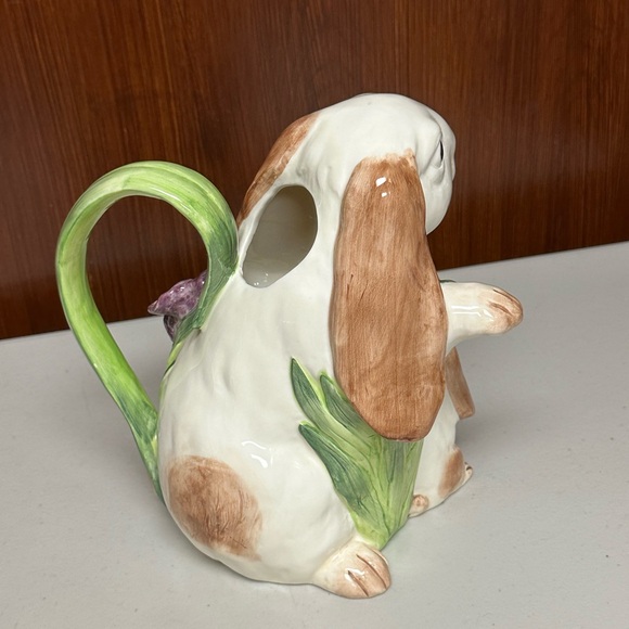 Vintage Fitz and Floyd Ceramic Serving Pitcher Bunnies shaped - Picture 9 of 16